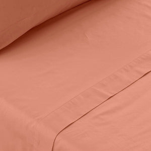 Le drap de lit Neo en coloris Tomette