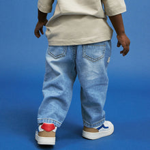 Load image into Gallery viewer, Light Blue Denim 100% Cotton Pleat Front Jeans (3mths-5-6yrs)
