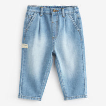 Load image into Gallery viewer, Light Blue Denim 100% Cotton Pleat Front Jeans (3mths-5-6yrs)
