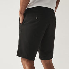 Load image into Gallery viewer, Black Slim Fit Stretch Chinos Shorts
