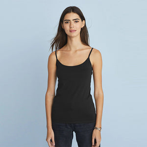 Black Thin Strap Vest