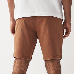 Terracotta Straight Fit Stretch Chinos Shorts