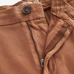 Terracotta Straight Fit Stretch Chinos Shorts