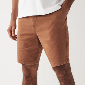 Terracotta Straight Fit Stretch Chinos Shorts