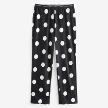 Load image into Gallery viewer, Monochrome Spot Short Sleeve 100% Cotton Pyjamas
