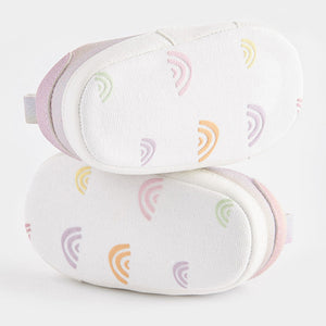 Multi Rainbow Two Strap Baby Trainers (0-24mths)