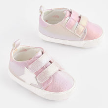 Load image into Gallery viewer, Multi Rainbow Two Strap Baby Trainers (0-24mths)
