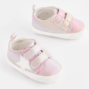 Multi Rainbow Two Strap Baby Trainers (0-24mths)