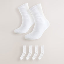 Load image into Gallery viewer, White Sports Socks Four Pack
