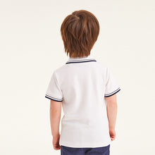 Load image into Gallery viewer, White Short Sleeve Plain Polo Shirt (3mths-5yrs)
