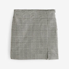 Load image into Gallery viewer, Black / White Check A-Line Mini Skirt
