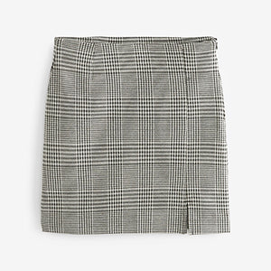 Black / White Check A-Line Mini Skirt