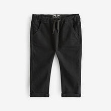 Load image into Gallery viewer, Black Denim Super Soft Pull-On Jeans With Stretch

