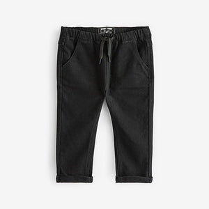 Black Denim Super Soft Pull-On Jeans With Stretch