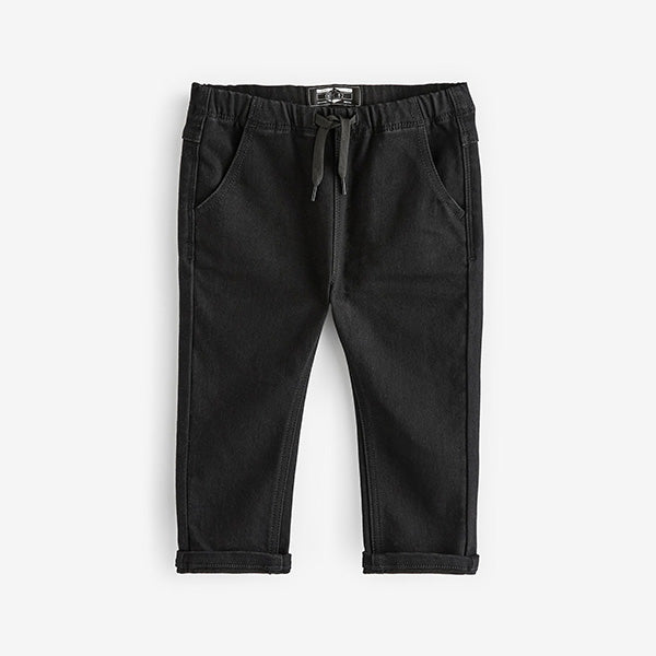 Black Denim Super Soft Pull-On Jeans With Stretch