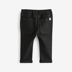 Black Denim Super Soft Pull-On Jeans With Stretch