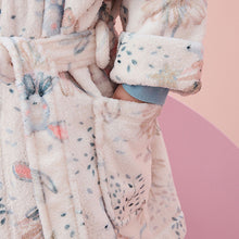 Load image into Gallery viewer, Cream Mouse Fairy Soft Touch Fleece Dressing Gown (9mths-10yrs)
