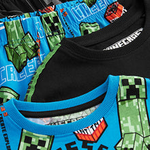 Load image into Gallery viewer, Blue/Black Minecraft  Pyjamas 2 Pack (5-12yrs)
