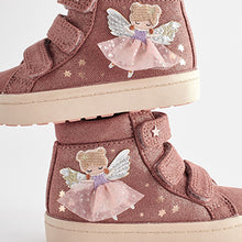 Load image into Gallery viewer, Fig Pink Fairy High Top Trainers (Younger Girls)
