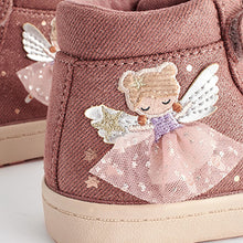 Load image into Gallery viewer, Fig Pink Fairy High Top Trainers (Younger Girls)
