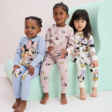 Load image into Gallery viewer, Pink/Blue/White Minnie Mouse Snuggle Pyjamas 3 Pack (3mths-10yrs)
