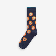 Load image into Gallery viewer, Safari Animals Fun Pattern Socks 8 Pack
