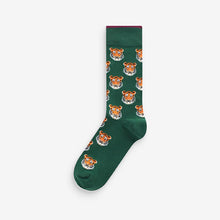 Load image into Gallery viewer, Safari Animals Fun Pattern Socks 8 Pack
