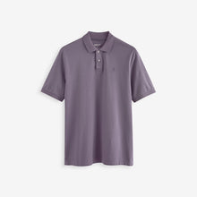 Load image into Gallery viewer, Purple Regular Fit Short Sleeve Pique Polo Shirt
