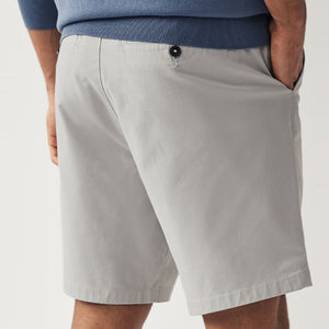 Light Grey Straight Fit Stretch Chinos Shorts