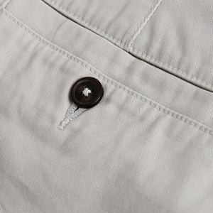 Light Grey Straight Fit Stretch Chinos Shorts