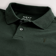Load image into Gallery viewer, Olive Green Regular Fit Short Sleeve Pique Polo Shirt
