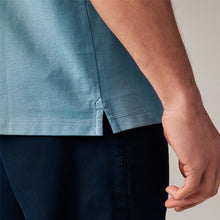 Load image into Gallery viewer, Blue Mid Regular Fit Short Sleeve Pique Polo Shirt
