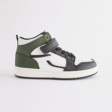 Load image into Gallery viewer, Monochrome Elastic Lace High Top Trainers (Older Boys)
