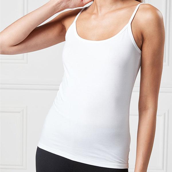 White Thin Strap Vest