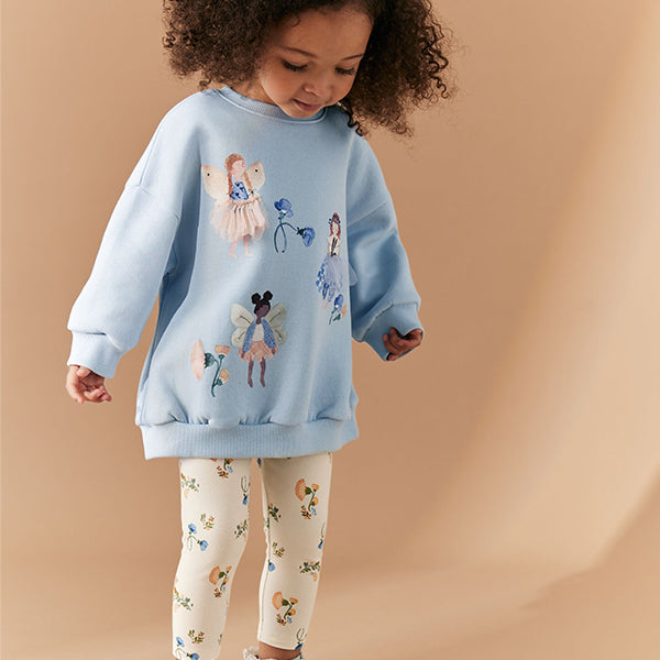 Blue Fairy Relaxed Fit Sweater And Leggings Set (3mths-4yrs)