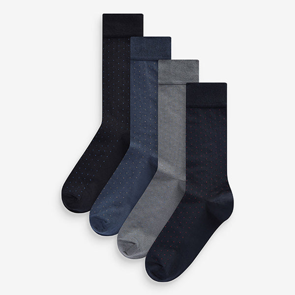 Small Spot Bamboo Signature Socks 4 Pack