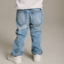 Load image into Gallery viewer, Light Blue Denim 100% Cotton Distressed Jeans (3mths-5-6yrs)
