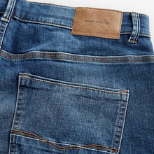 Load image into Gallery viewer, Blue Mid Slim Fit Authentic Stretch Denim Jeans
