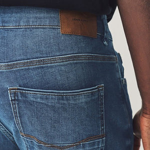 Blue Mid Slim Fit Authentic Stretch Denim Jeans