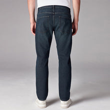 Load image into Gallery viewer, Blue Dark Washed Single Slim Fit Classic Stretch Jeans
