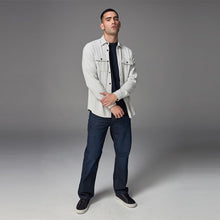 Load image into Gallery viewer, Blue Indigo Rinse Straight Fit Vintage Wash Denim Jeans
