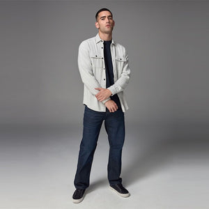 Blue Indigo Rinse Straight Fit Vintage Wash Denim Jeans