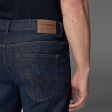 Load image into Gallery viewer, Blue Indigo Rinse Straight Fit Vintage Wash Denim Jeans
