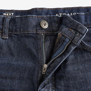 Blue Indigo Rinse Straight Fit Vintage Wash Denim Jeans