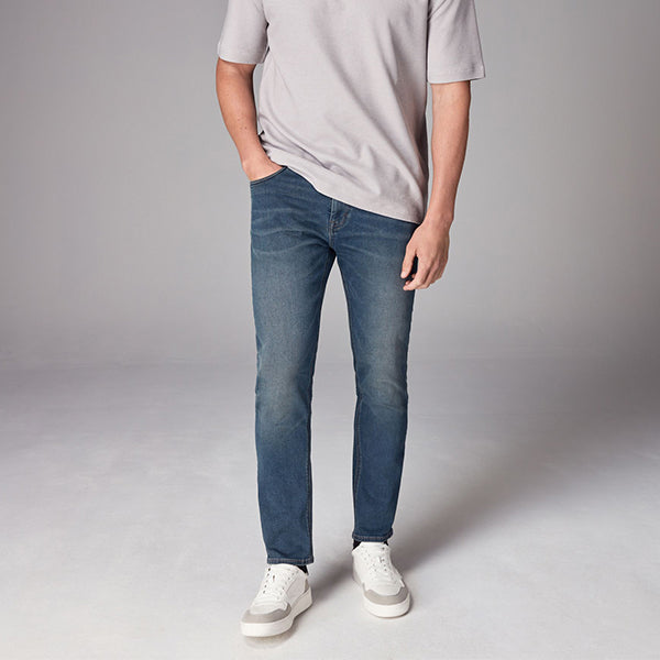 Blue Washed Slim Fit Motionflex Jeans