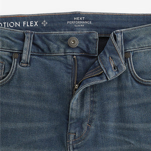 Blue Washed Slim Fit Motionflex Jeans