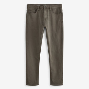 Mushroom Brown Slim Fit Comfort Stretch Jeans