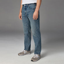 Load image into Gallery viewer, Blue Vintage Straight Fit Vintage Wash Denim Jeans

