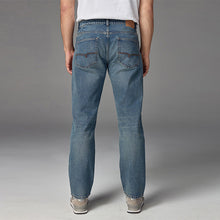 Load image into Gallery viewer, Blue Vintage Straight Fit Vintage Wash Denim Jeans
