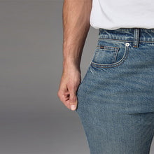 Load image into Gallery viewer, Blue Vintage Straight Fit Vintage Wash Denim Jeans
